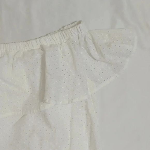 Lucky Brand Cold Shoulder Top, Color White Size M - Picture 9 of 11